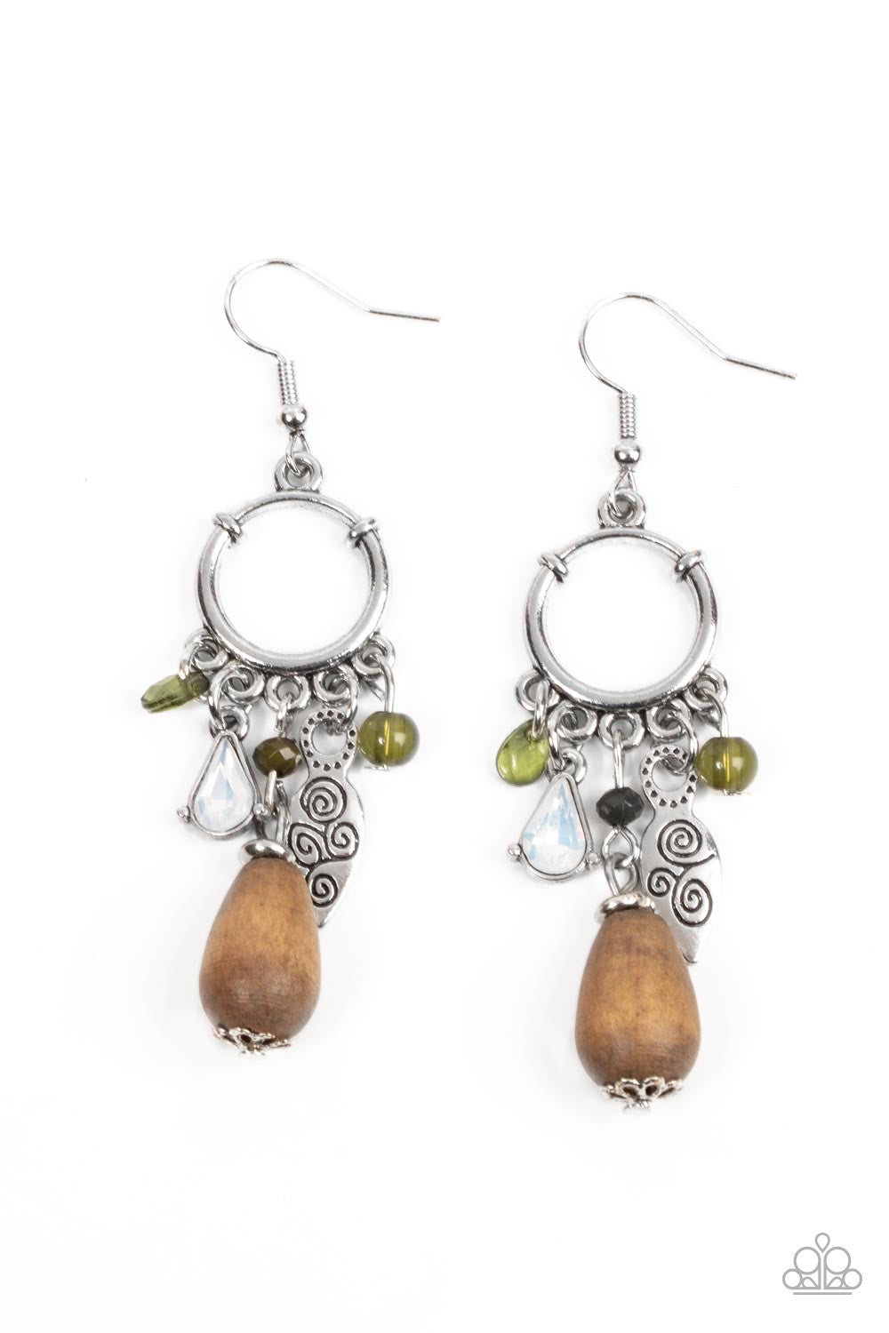 Paparazzi Bountiful Blessings - Green  Earring P5WH-GRXX-259XX