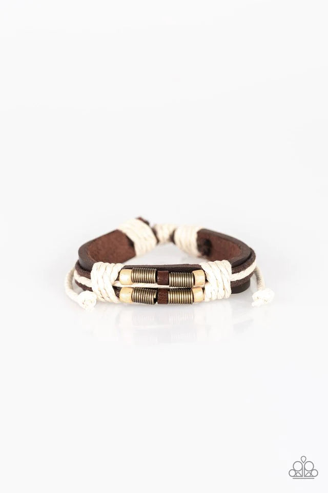 Wonderfully Woodsy - Brown Bracelet