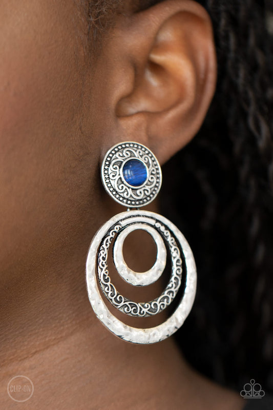 Paparazzi Bare Your Soul -Blue CLIP ON Earring