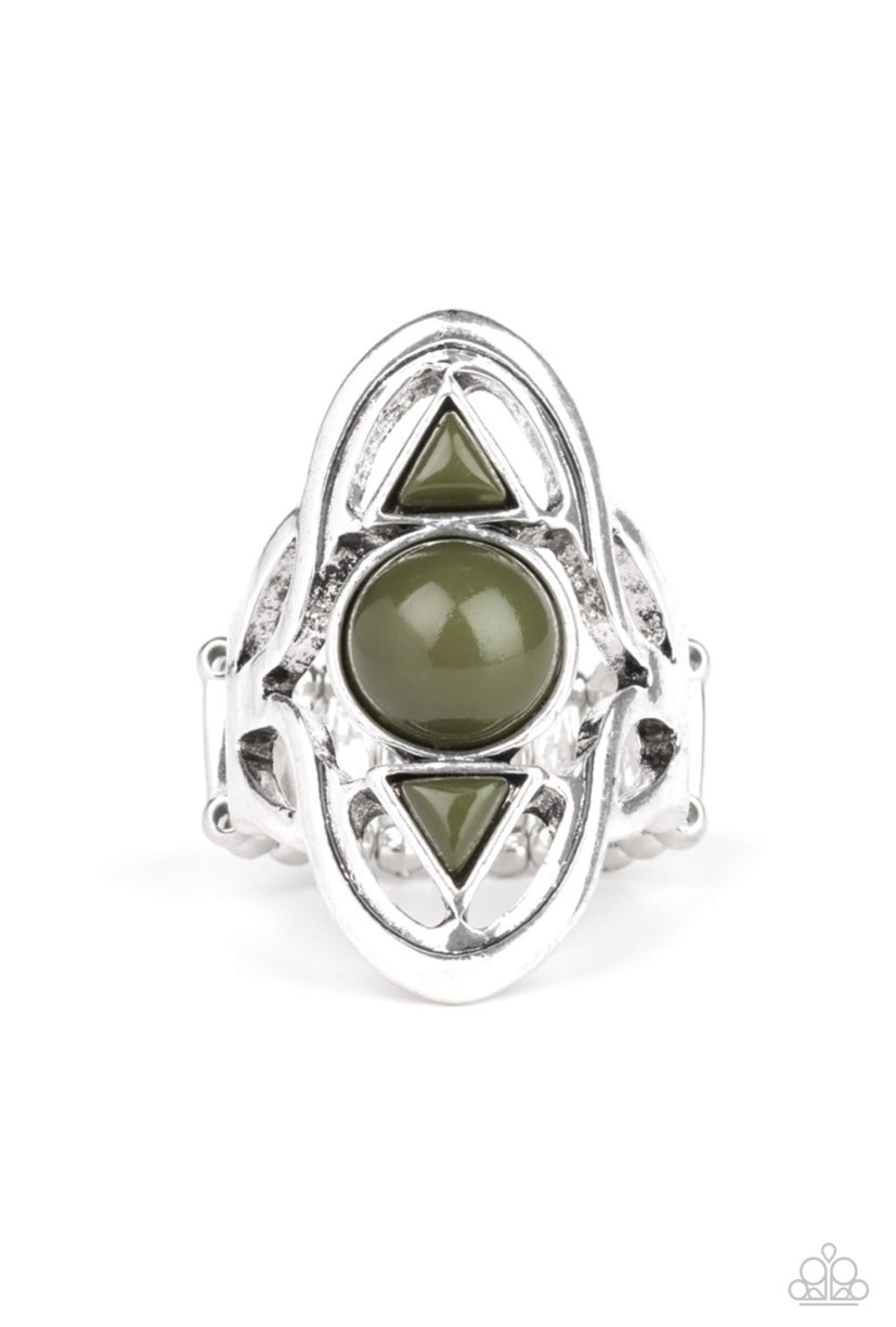 Paparazzi Aztec Adobe-Green Ring