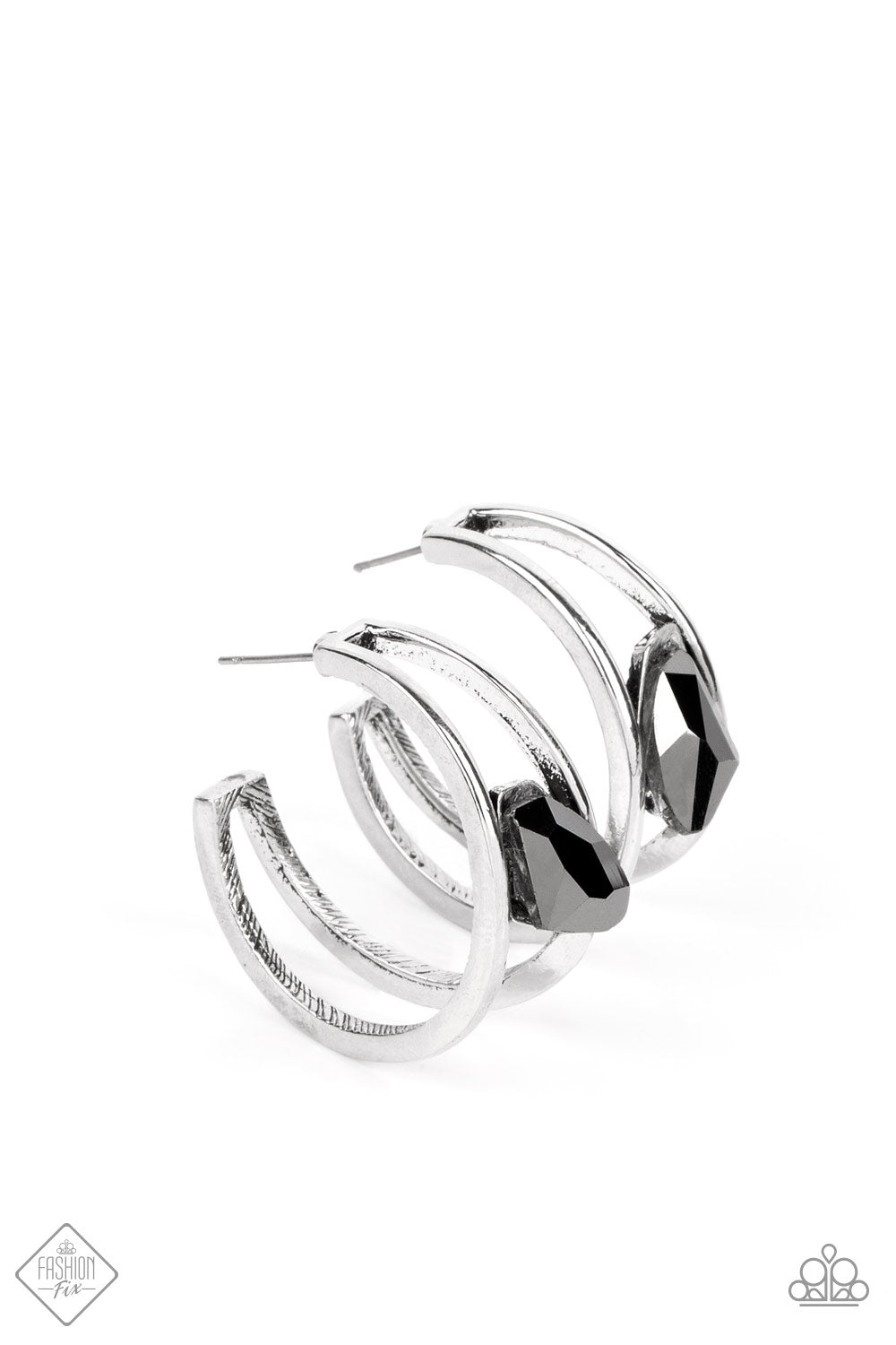 Unrefined Reverie -Silver Hoop Earring