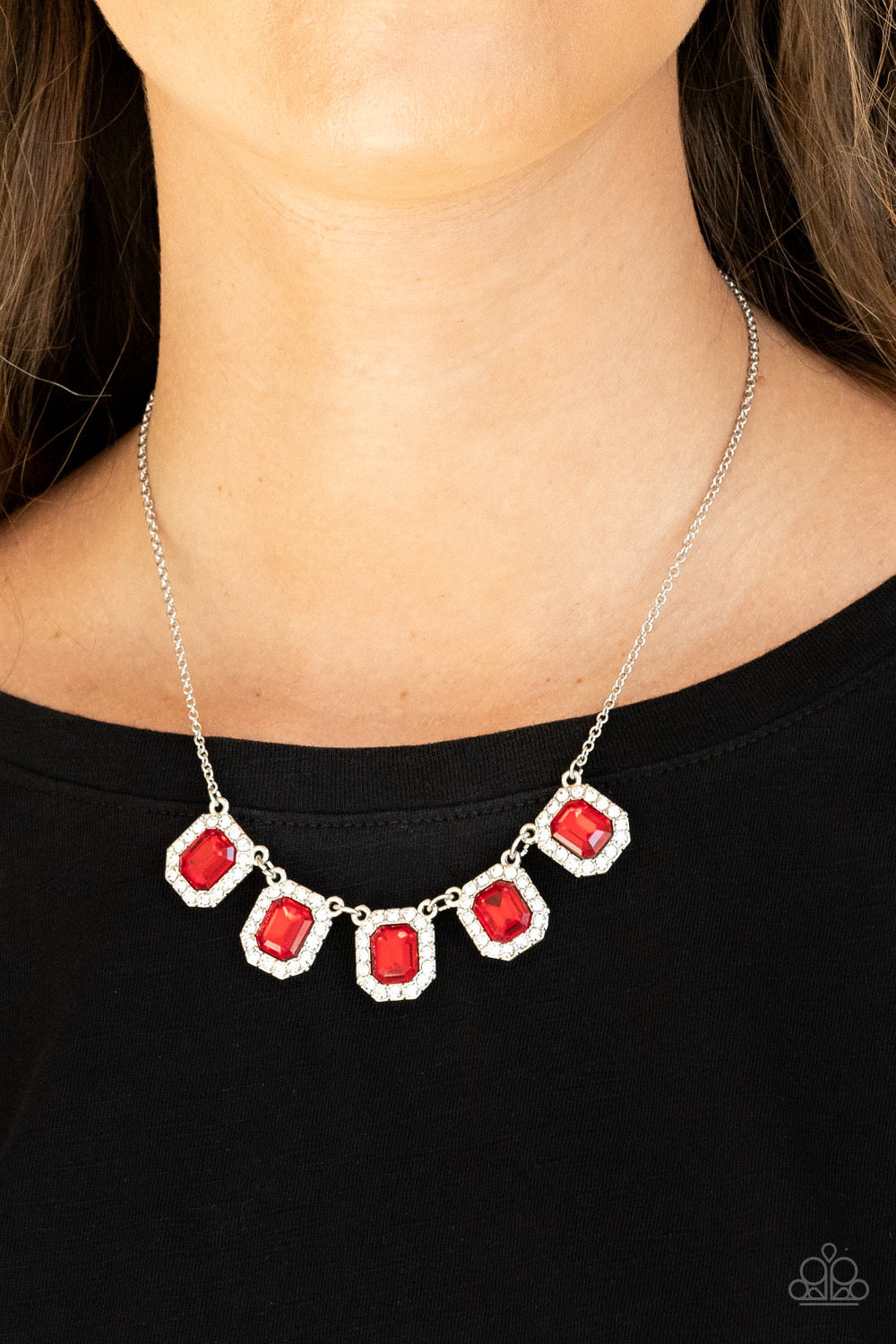 Paparazzi Next Level Luster - Red  Necklace P2RE-RDXX-