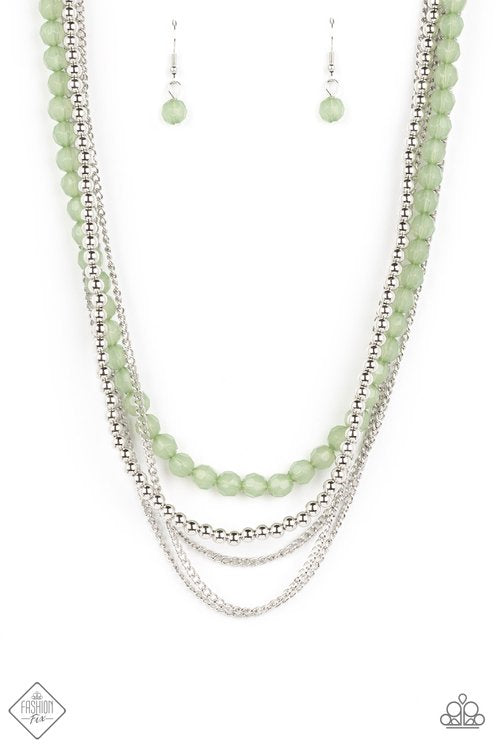 Paparazzi Boardwalk Babe -Green Necklace