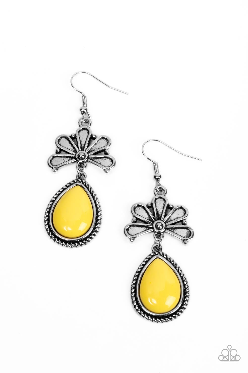 Paparazzi Brightly Blooming - Yellow  Earring P5WH-YWXX-180XX