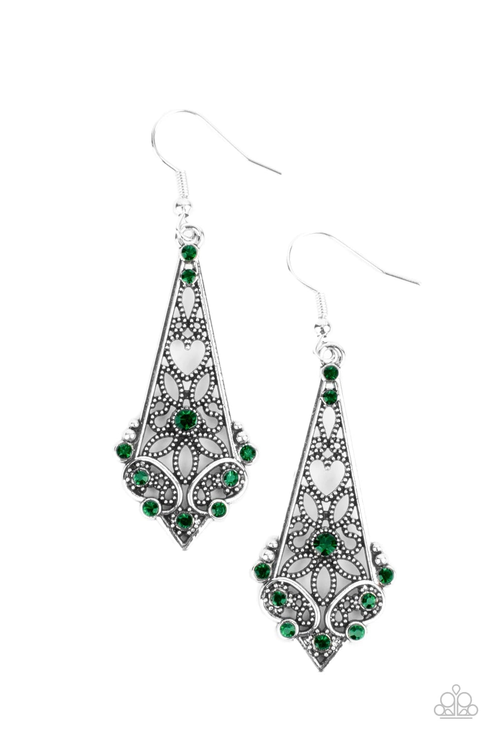 Paparazzi Casablanca Charisma -Green earrings