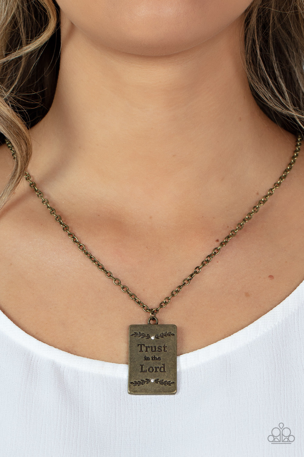 Paparazzi All About Trust - Brass  Necklace P2WD-BRXX-131XX