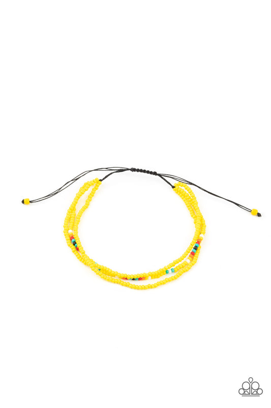 Paparazzi Basecamp Boyfriend - Yellow Bracelets P9DA-YWXX-026XX