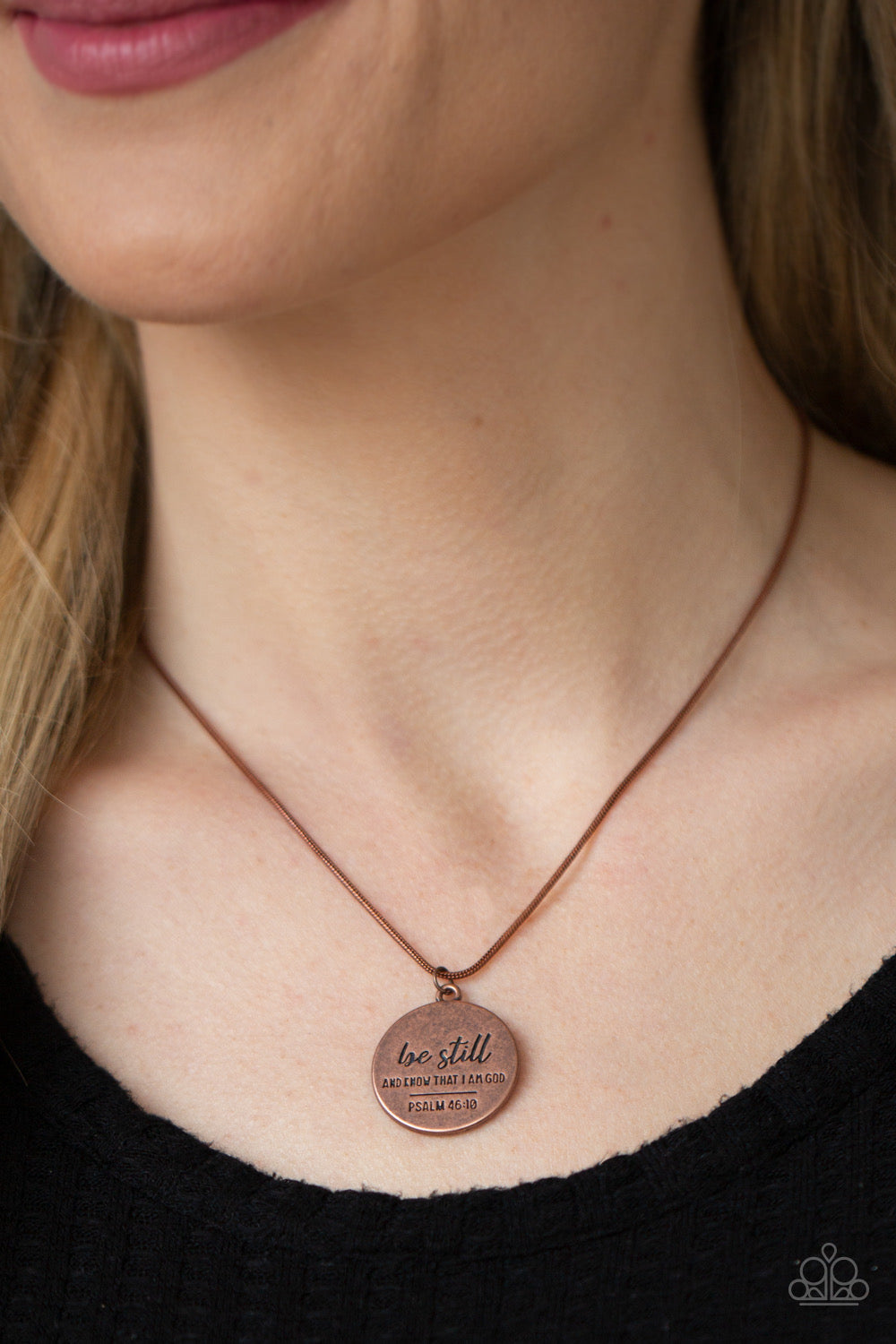 Paparazzi Be Still - Copper  Necklace P2WD-CPXX-156XX