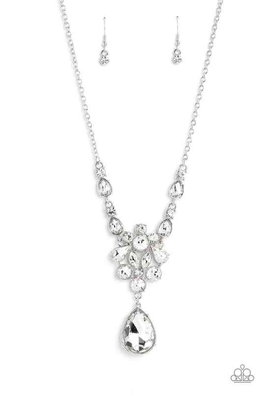 Paparazzi TWINKLE of an Eye - White 2023 EMP Exclusive Necklace - Paparazzi Accessories