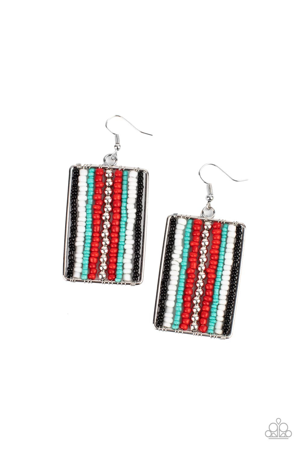 Paparazzi Beadwork Wonder - Red Earring P5SE-RDXX-187XX