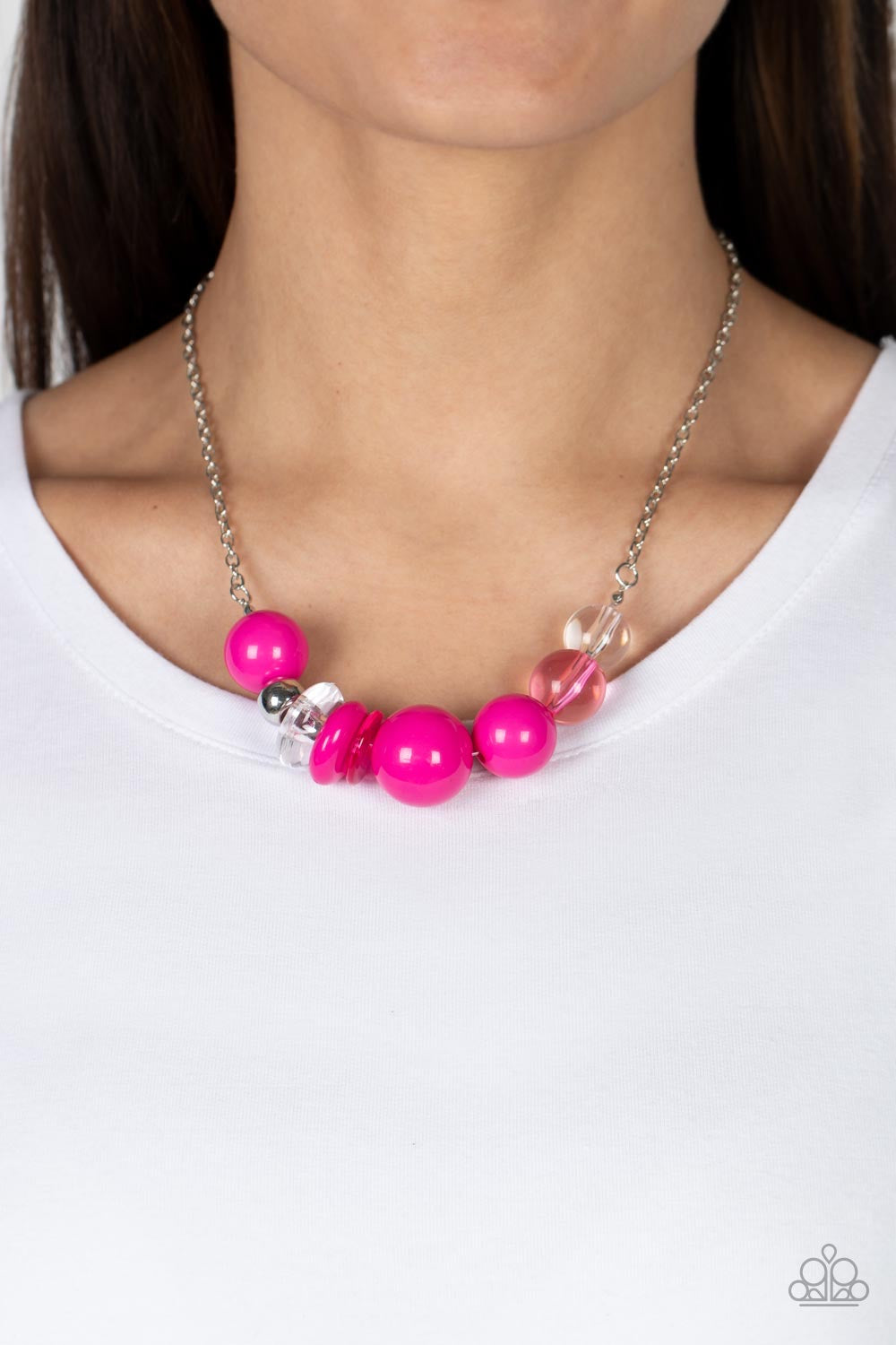 Paparazzi Bauble Bonanza - Pink  Necklace P2ST-PKXX-104XX