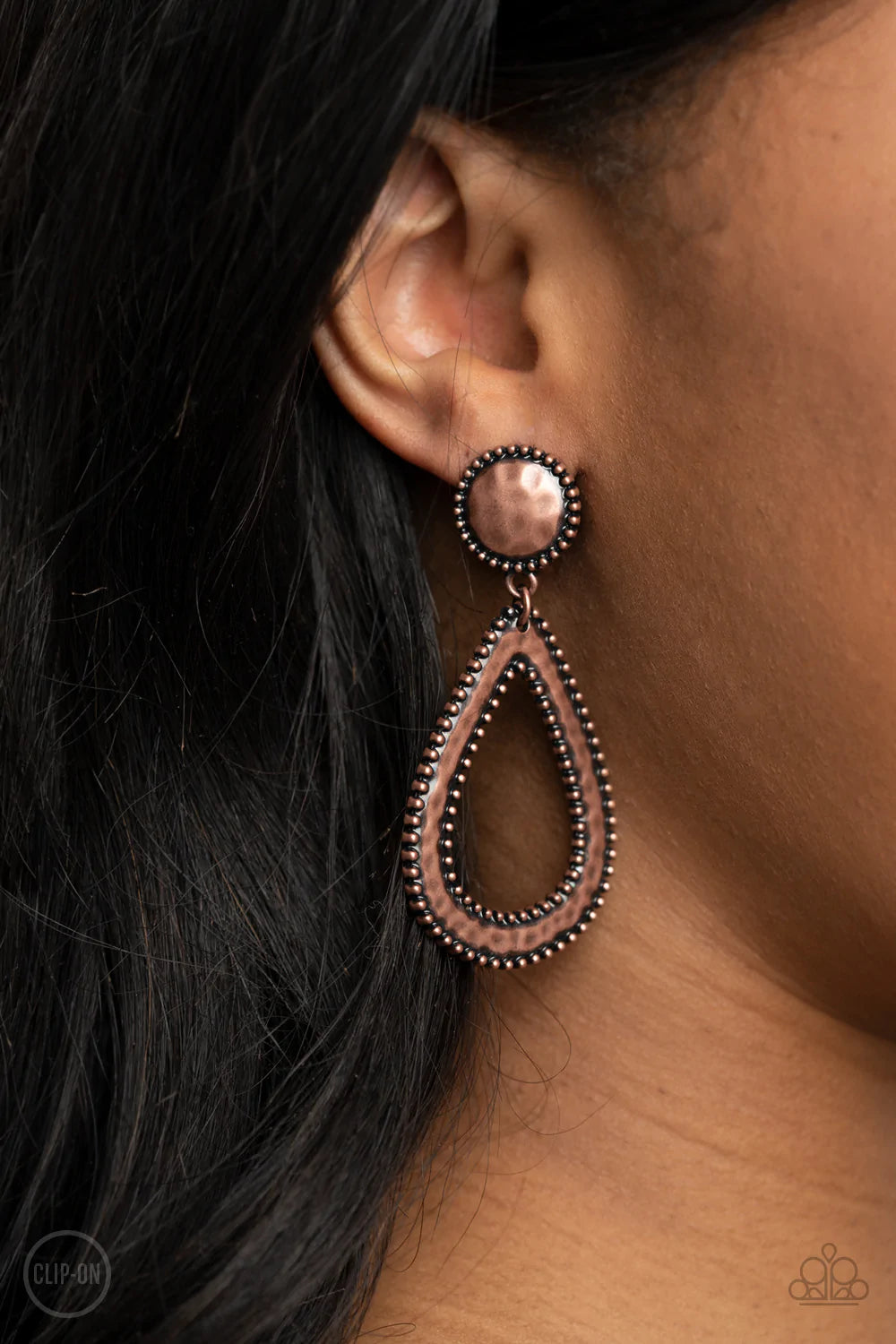 Paparazzi Beyond The Borders - Clip- On Copper Earrings