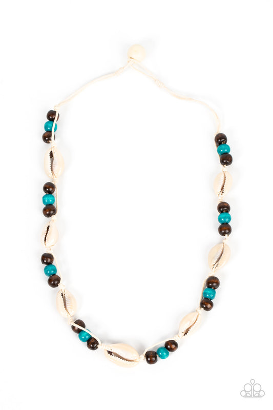 Paparazzi Bermuda Beachcomber - Blue  Necklace P2UR-BLXX-058XX