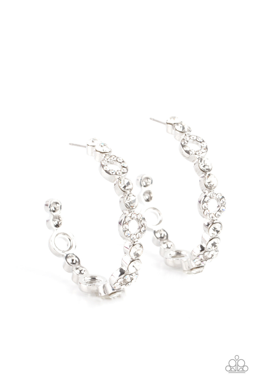 Paparazzi Swoon-Worthy Sparkle - White  Earrings P5HO-WTXX-099XX