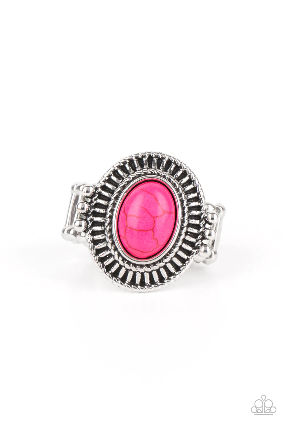 Paparazzi BADLANDS To The Bone - Pink Ring