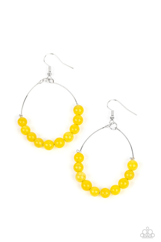 Paparazzi Catch a Breeze - Yellow  EarringsP5SE-YWXX-169XX