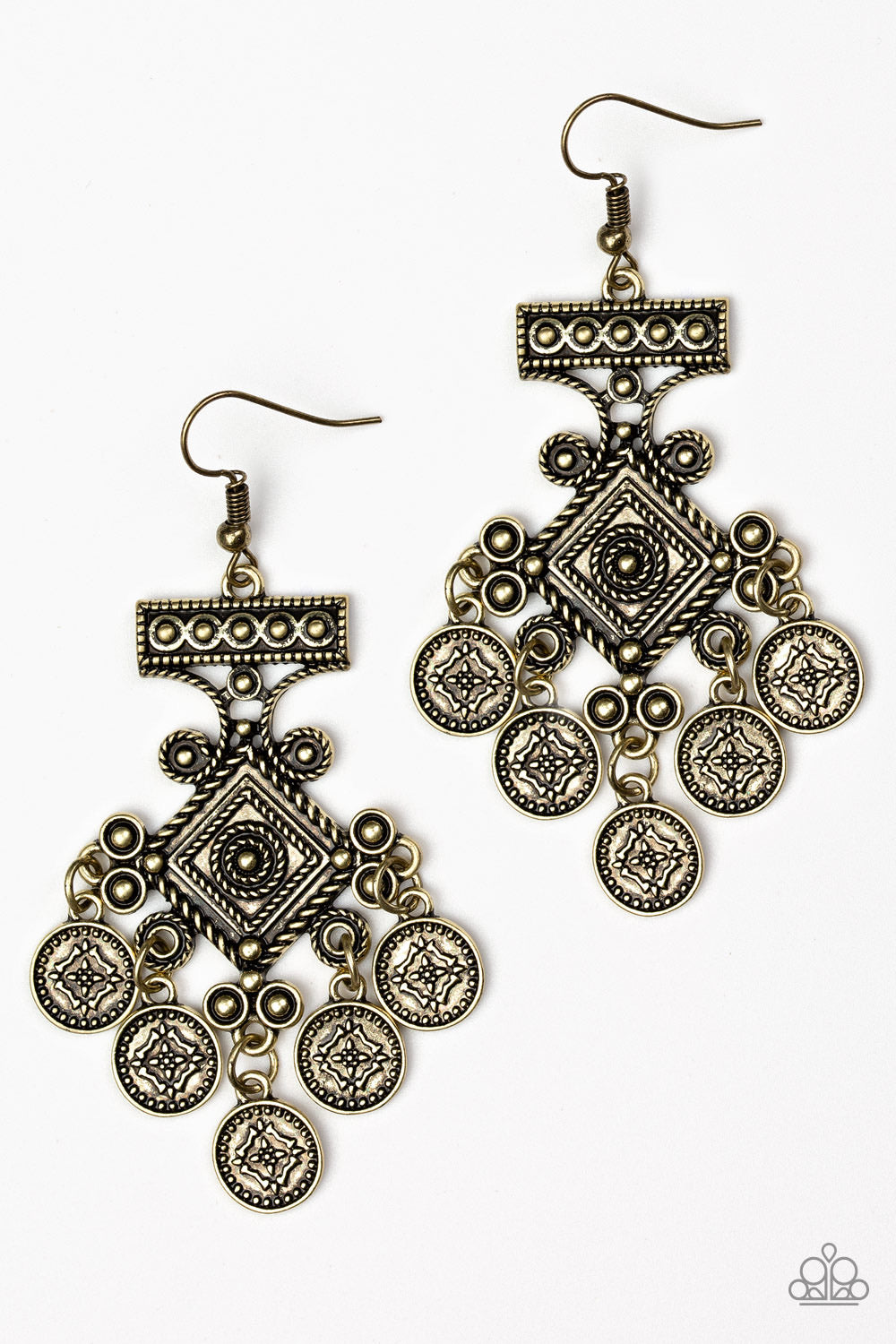 Paparazzi Unexplored Lands-Brass Earring