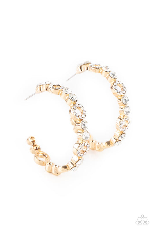 Paparazzi Swoon-Worthy Sparkle - Gold  Post Earring P5HO-GDXX-199XX