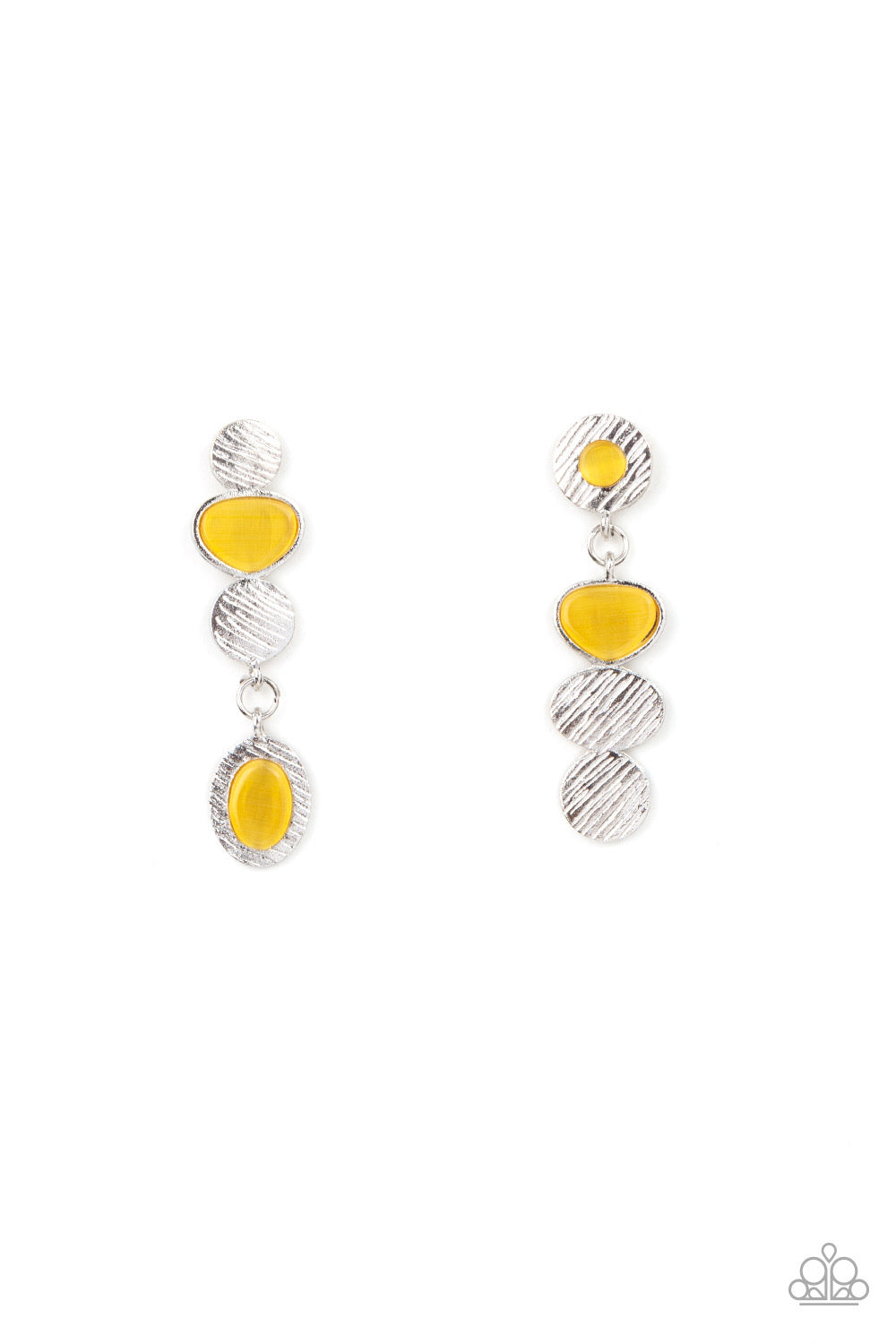 Paparazzi Asymmetrical Appeal - Yellow Post Earring P5PO-YWXX-017XX