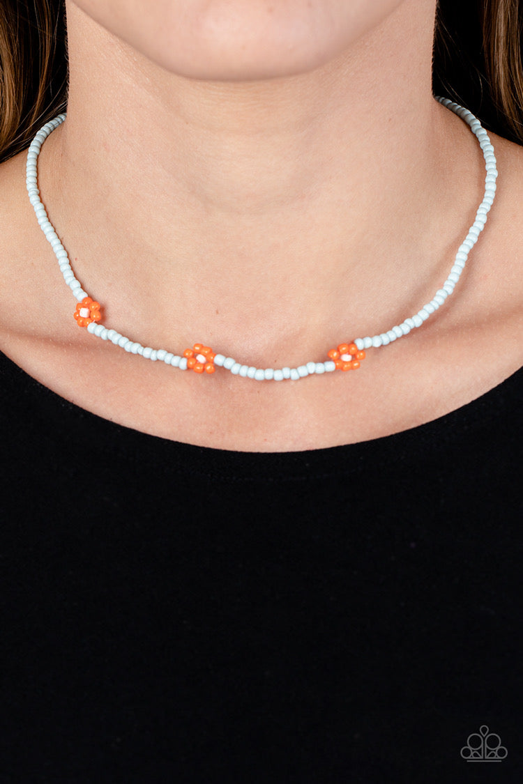 Paparazzi Bewitching Beading - Orange  Necklace P2DA-OGXX-075XX