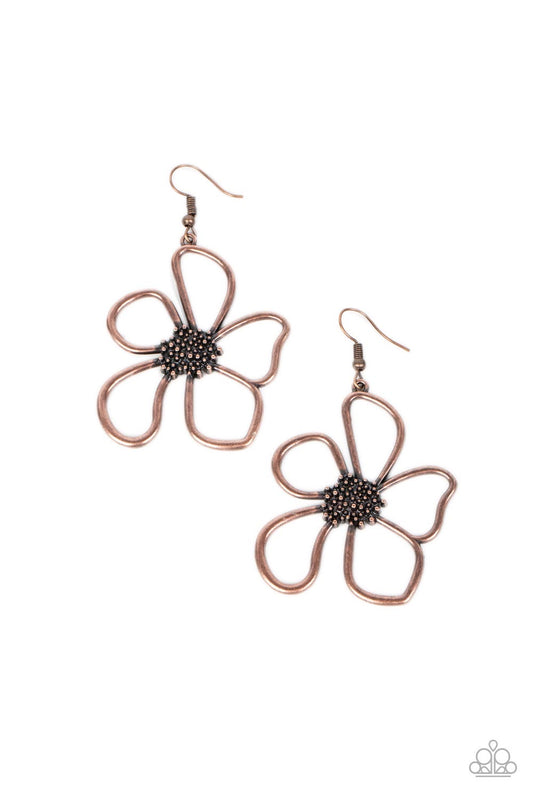 Paparazzi Wildflower Walkway - Copper  Earring P5WH-CPXX-172XX