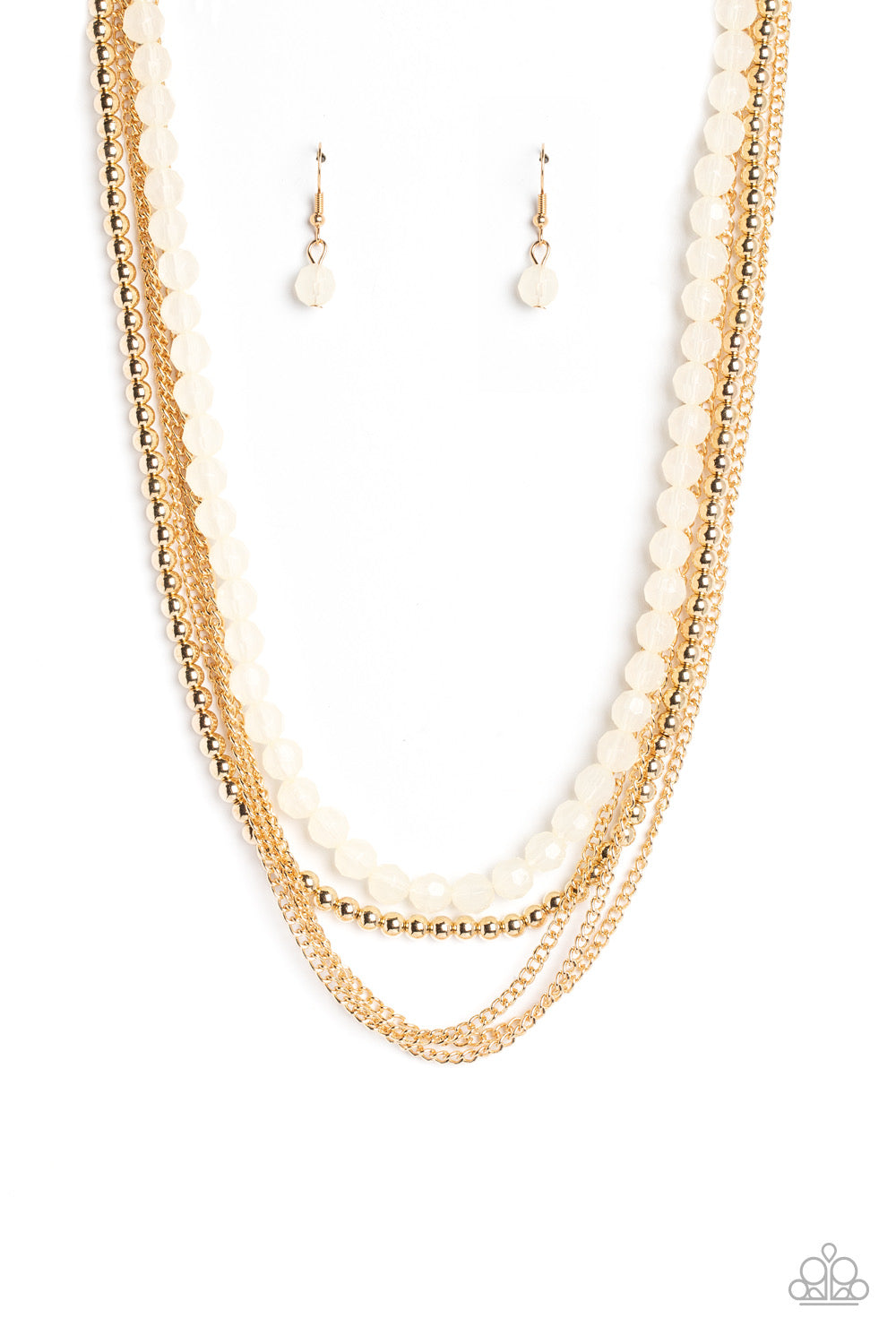 Paparazzi Boardwalk Babe- Gold Necklace P2BA-GDXX-058XX