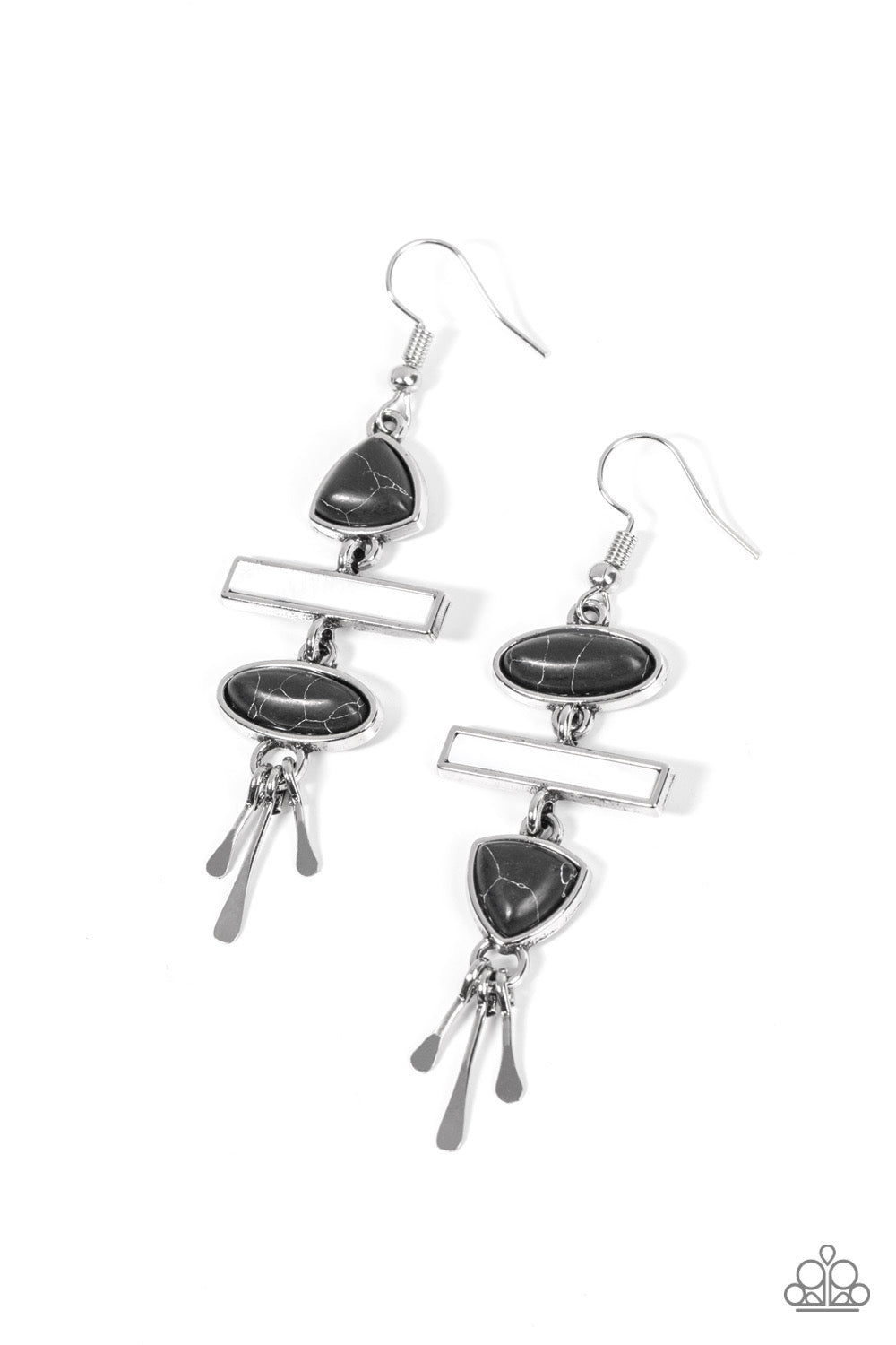 Paparazzi Adventurously Artisan - Black Earring P5SE-BKXX-295CQ