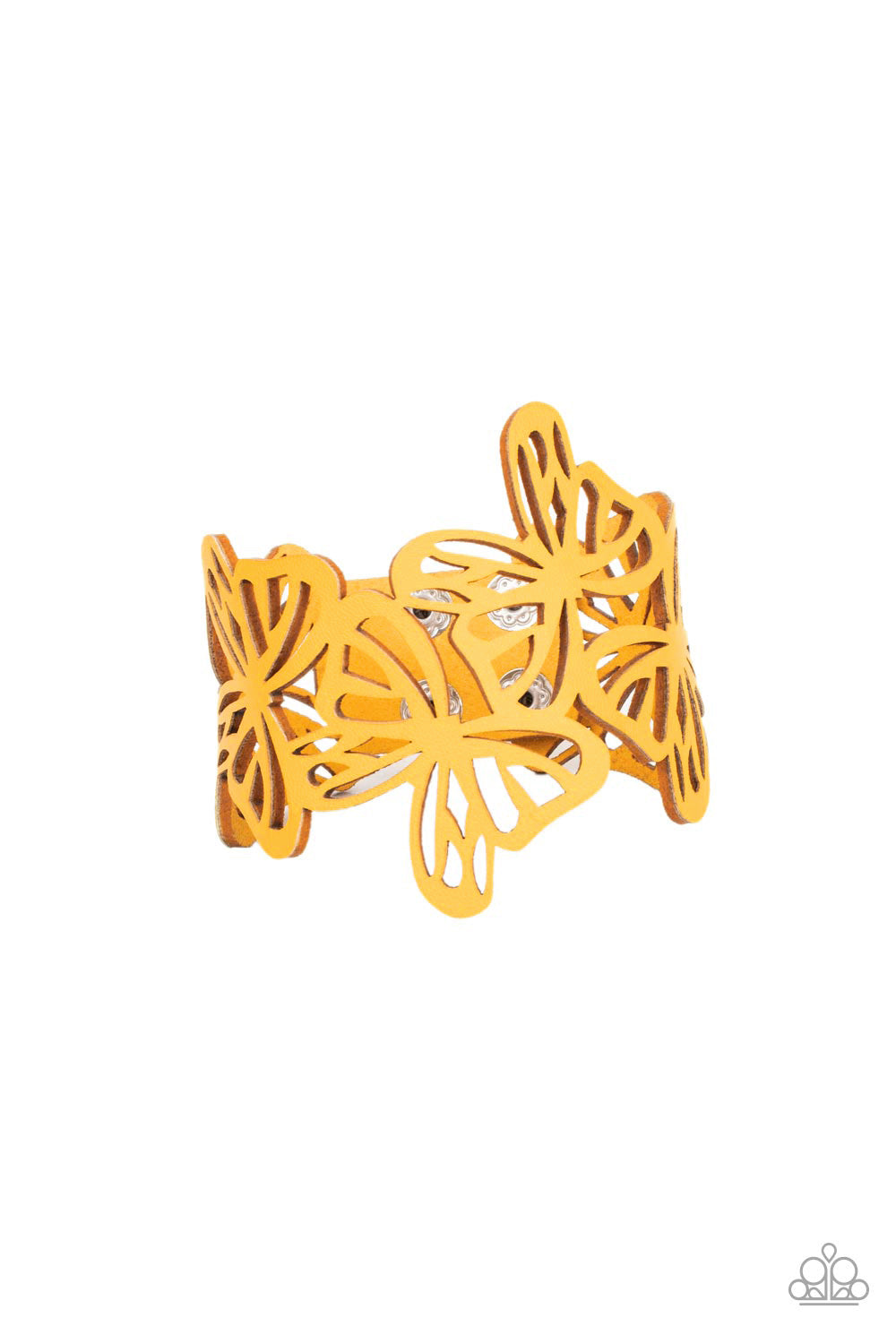 Paparazzi Butterfly Breeze - Yellow  Bracelet P9UR-YWXX-085XX