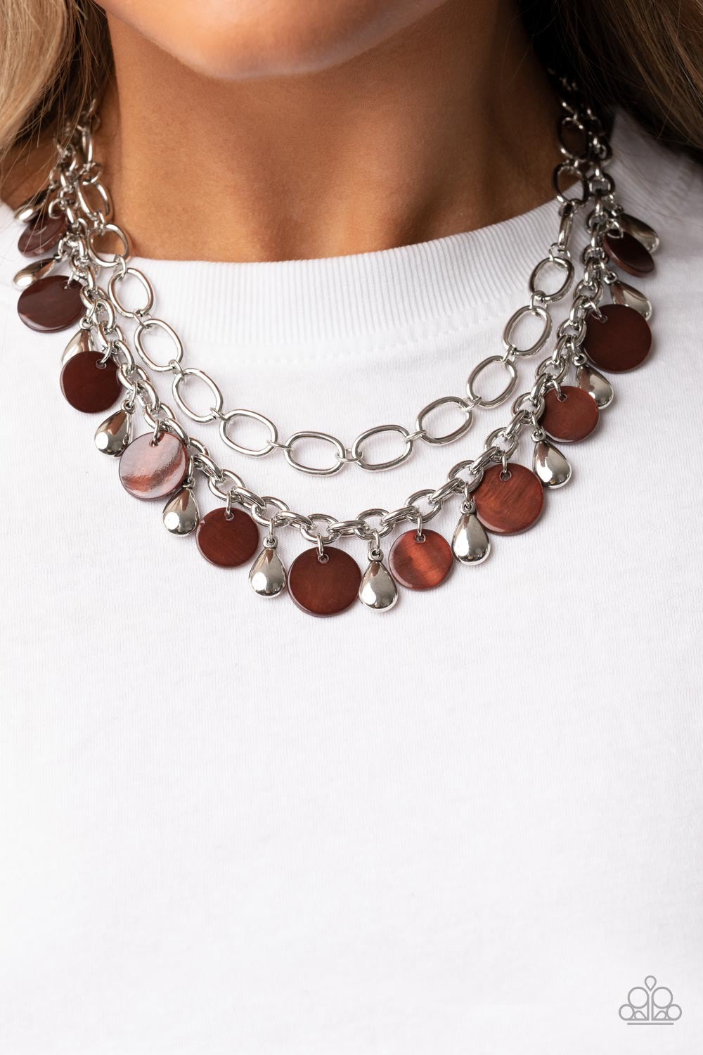 Paparazzi Beachfront Fabulous - Brown Necklace P2SE-BNXX-214XX