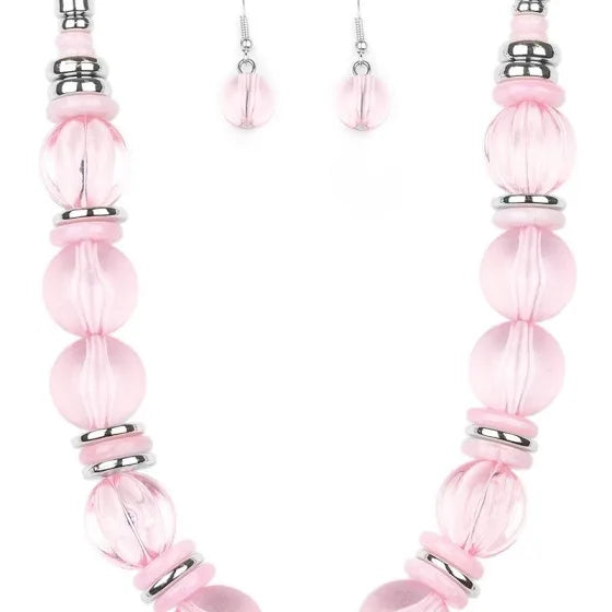 Paparazzi Bubbly Beauty - Pink Necklace