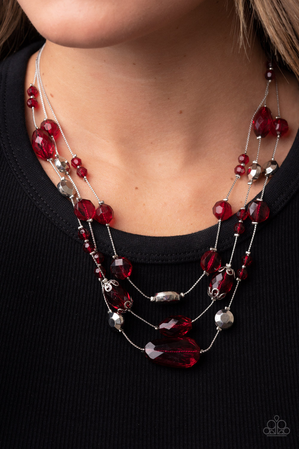 Paparazzi Prismatic Pose - Red Necklace