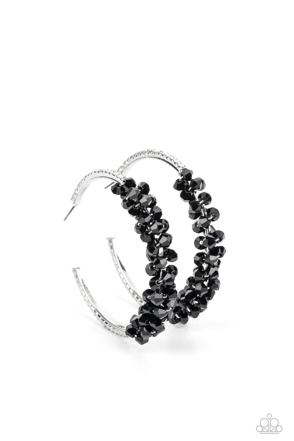 Paparazzi Bubble-Bursting Bling - Black  Earring P5HO-BKXX-263XX