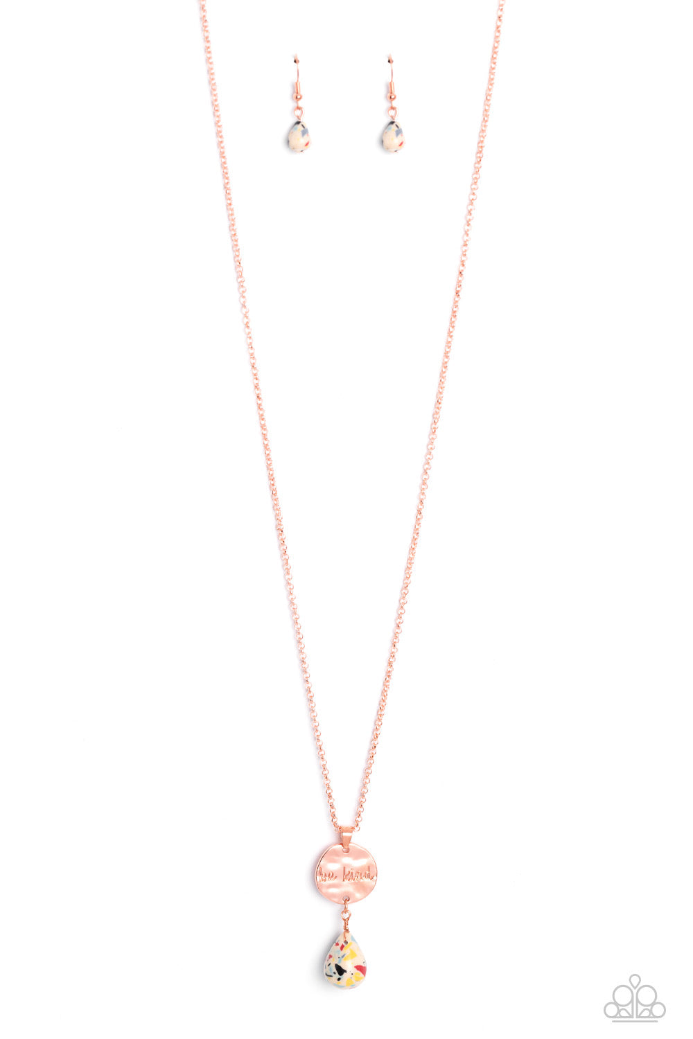 Paparazzi Caring Couture - Multi  Copper Necklace P2WD-MTXX-087XX