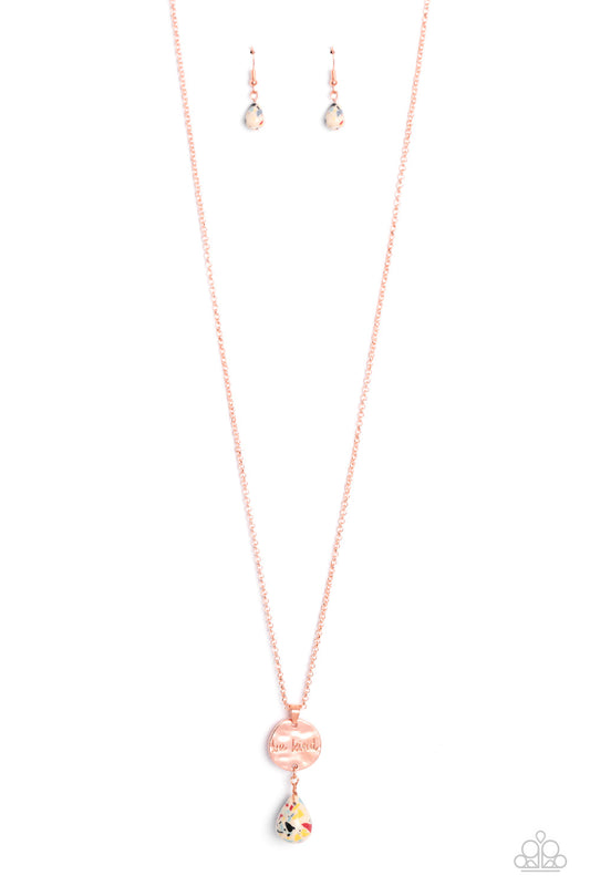 Paparazzi Caring Couture - Multi  Copper Necklace P2WD-MTXX-087XX