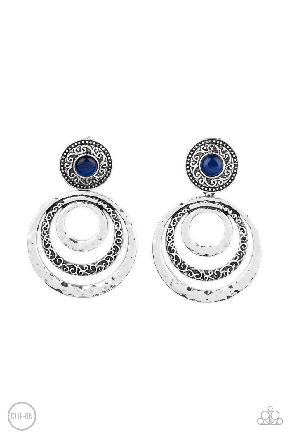 Paparazzi Bare Your Soul -Blue CLIP ON Earring