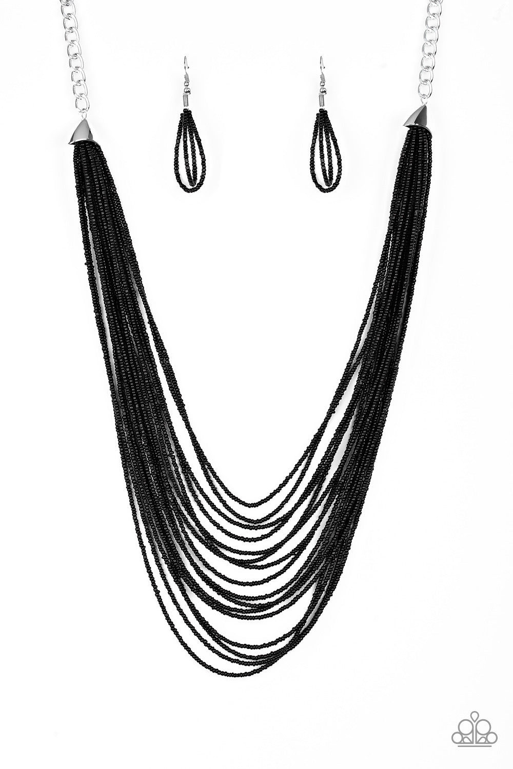 Peacefully Pacific -Black Necklace