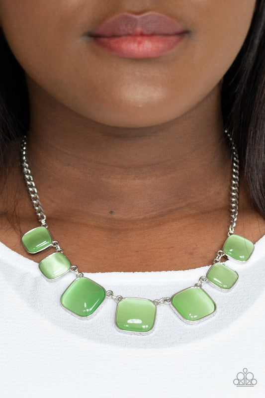 Paparazzi Aura Allure - Green Necklace P2ST-GRXX-073XX