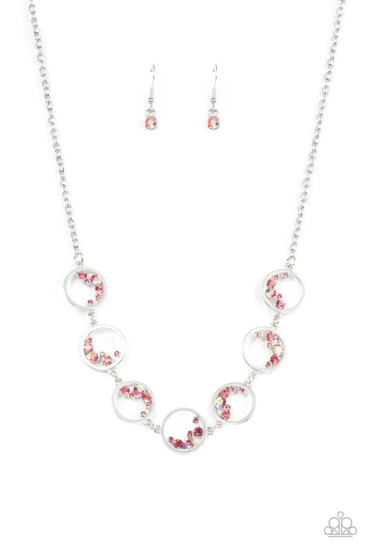 Paparazzi Blissfully Bubbly -Pink Necklace