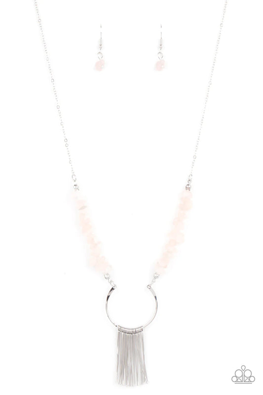 WITH YOUR ART AND SOUL - PINK STONE NECKLACE