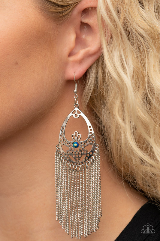 Paparazzi Castle Cottage - Blue Earring P5WH-BLXX-247XX