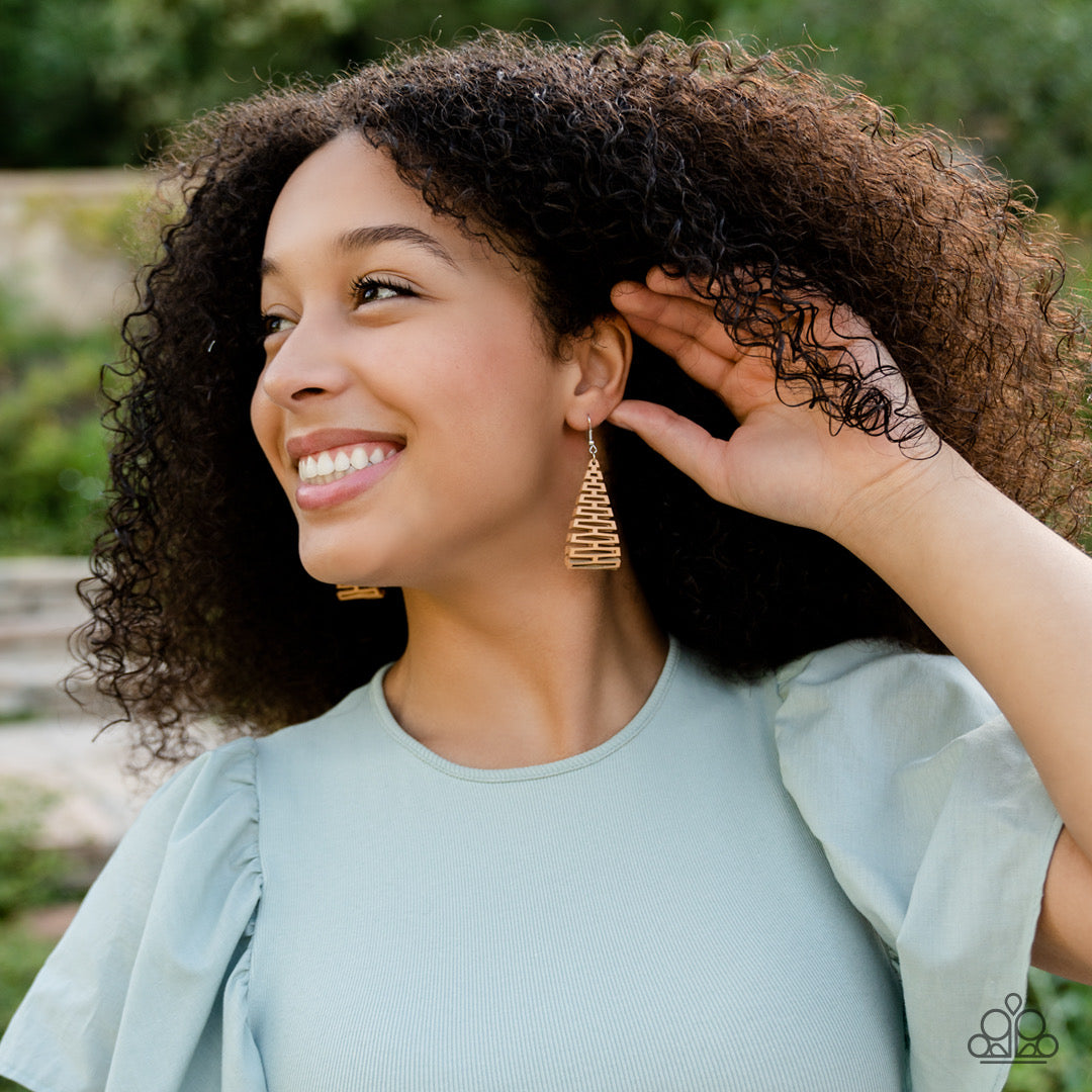 Paparazzi Urban Delirium - Brown Earring P5SE-BNXX-181XX