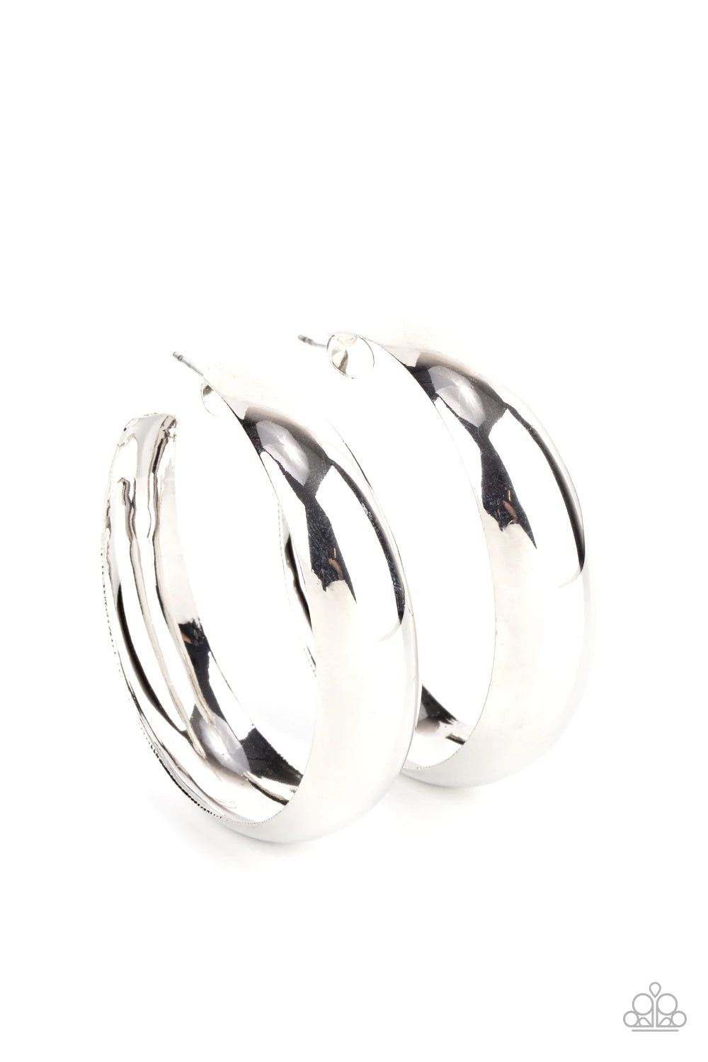 Paparazzi Flat Out Flawless - silver - Paparazzi earrings