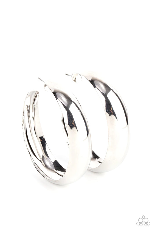 Paparazzi Flat Out Flawless - silver - Paparazzi earrings