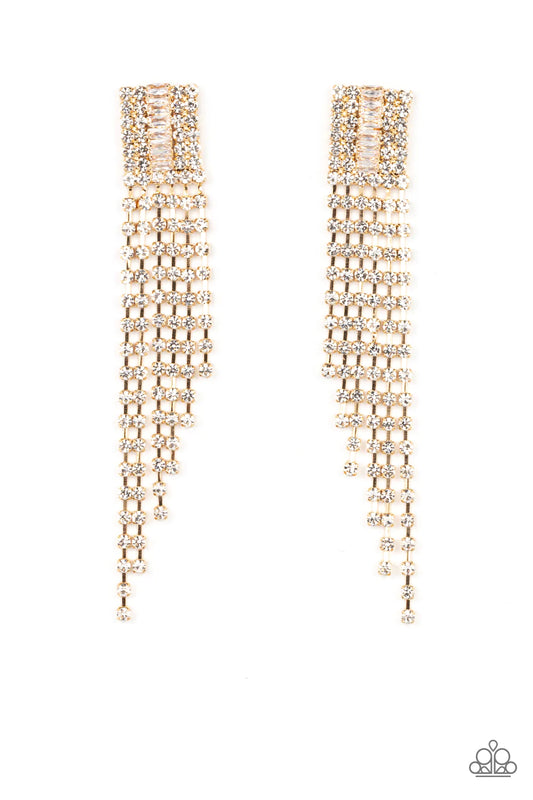 Paparazzi A-Lister Affirmations - Gold Post Earrings