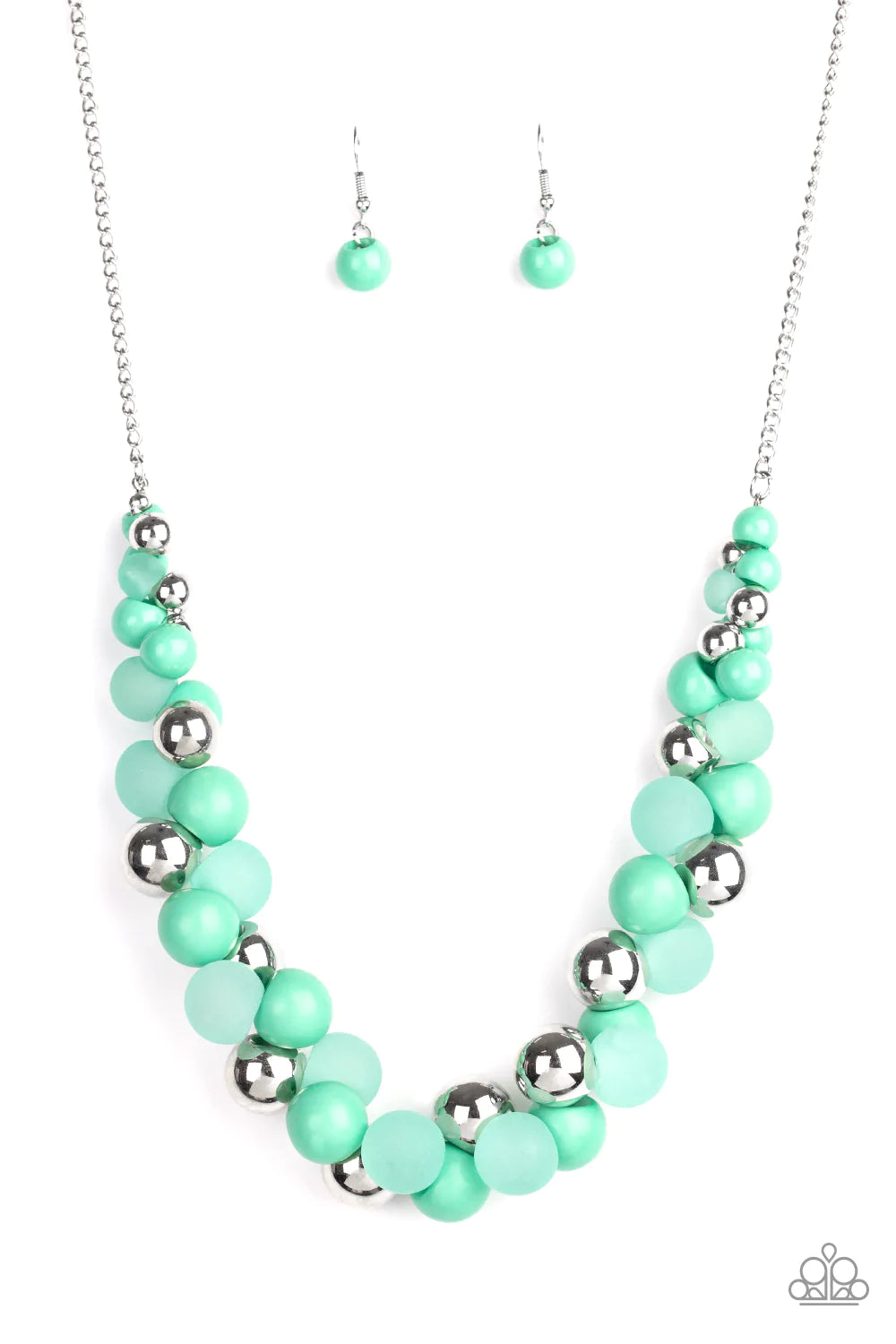 Paparazzi Bubbly Brilliance - Green Necklace