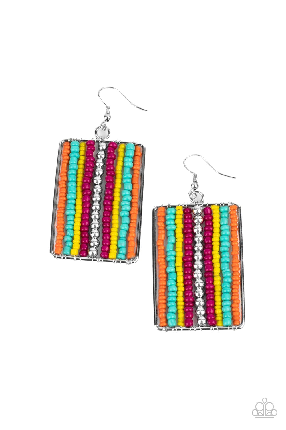 Paparazzi Beadwork Wonder- Multi Earrings -