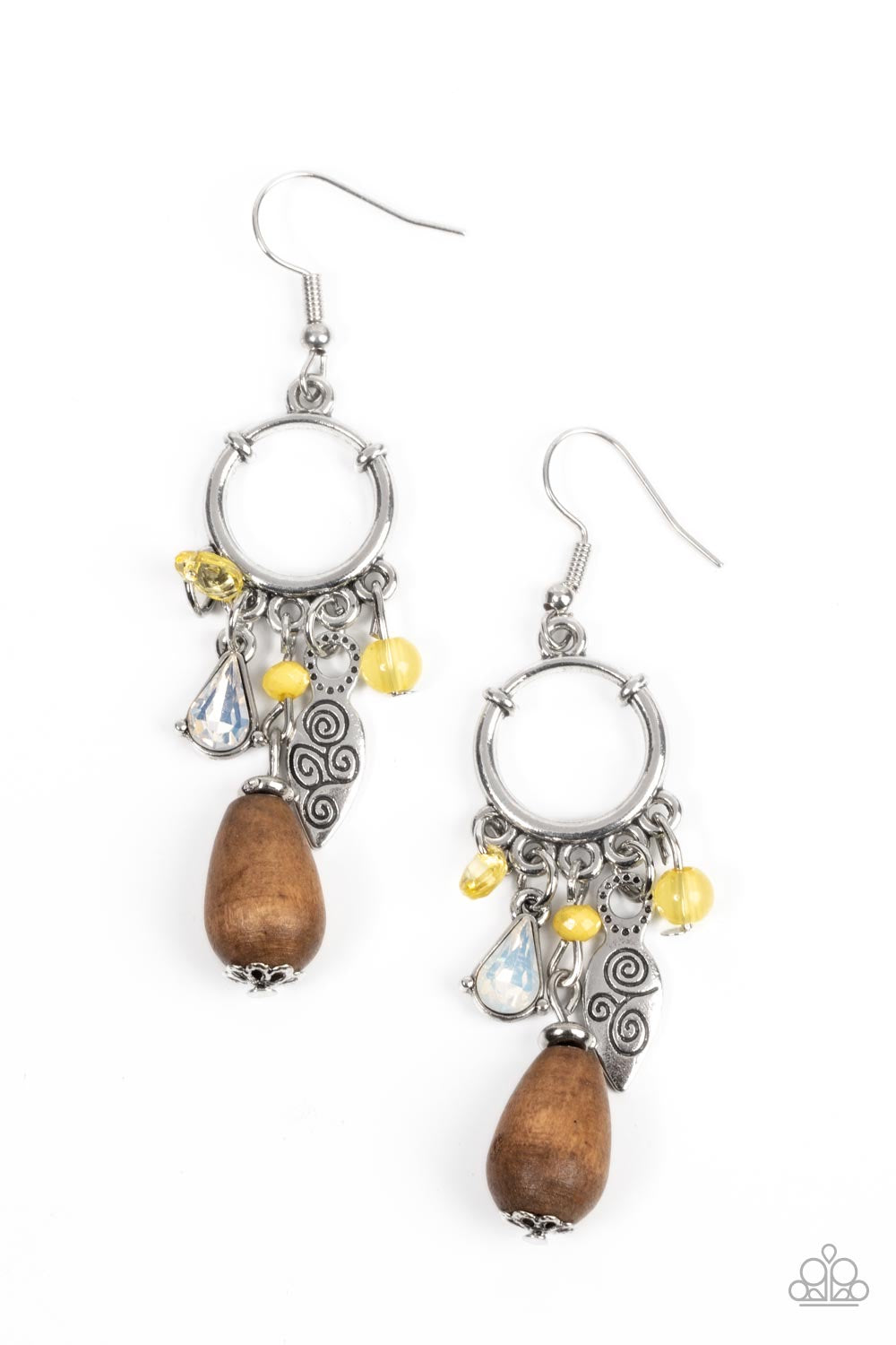 Paparazzi Bountiful Blessings - Yellow  Earring P5WH-YWXX-179XX