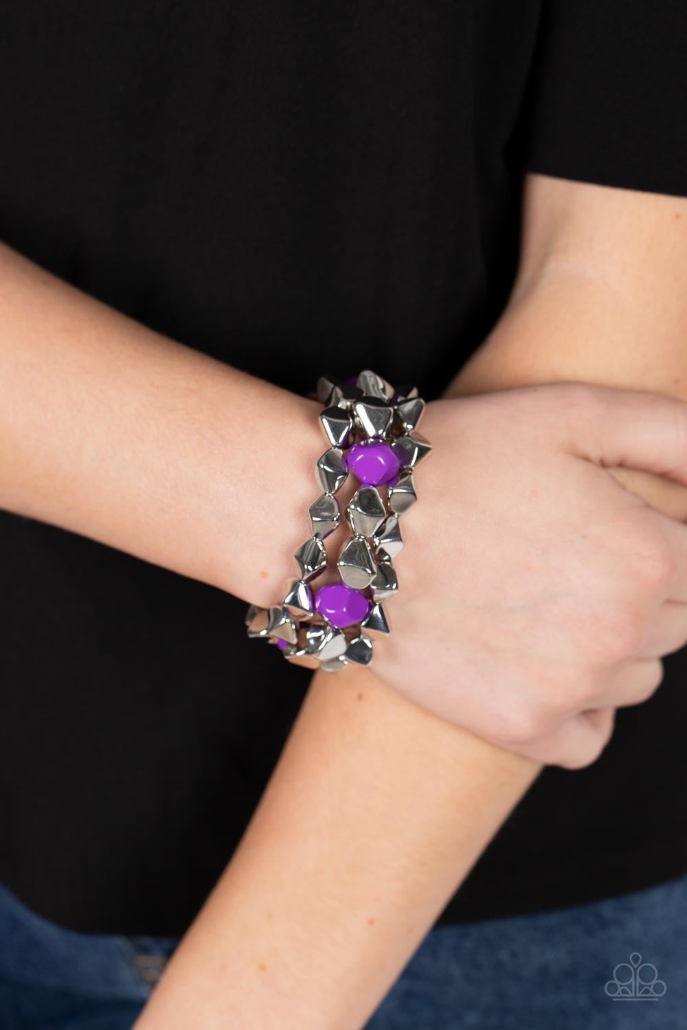 Paparazzi A Perfect TENACIOUS-Purple Bracelet P9WH-PRXX-246XX