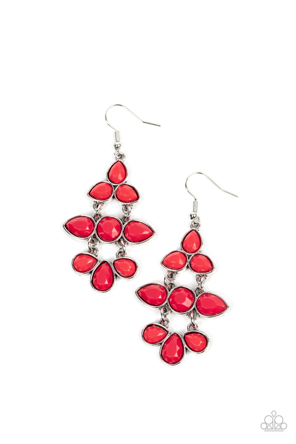 Paparazzi Bay Breezin - Red Earring  P5WH-RDXX-147XX