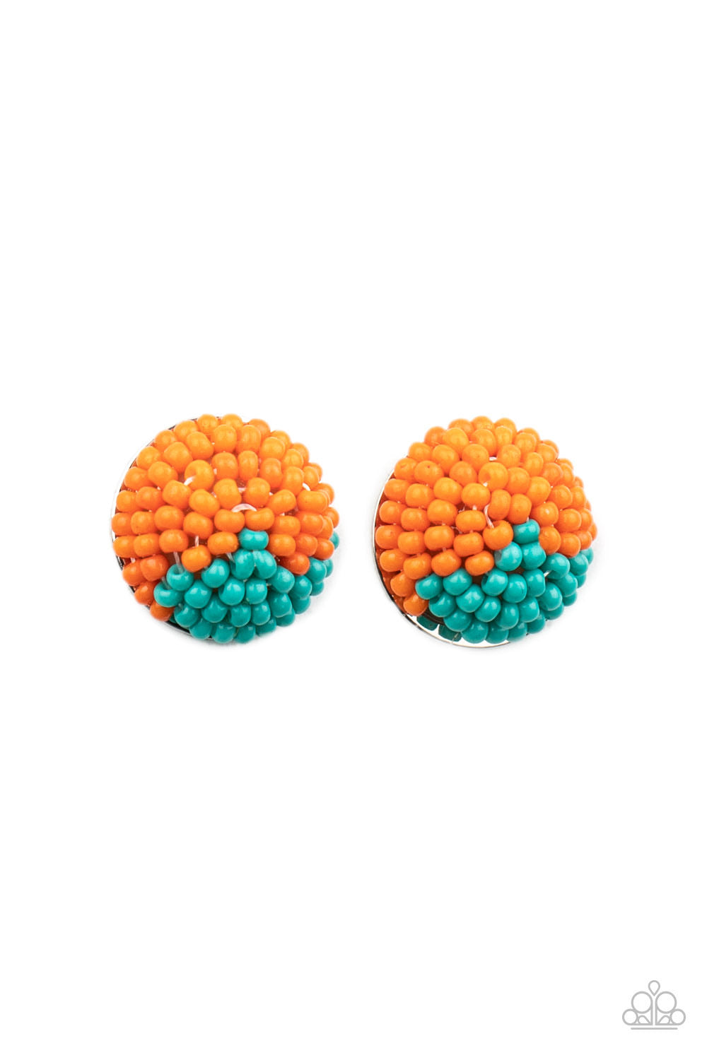 Paparazzi As Happy As Can BEAD - Orange Post Earring P5PO-OGXX-014XX